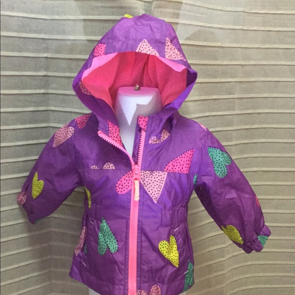 Cat & Jack Other - Toddler Girls Hearts Hooded Windbreaker